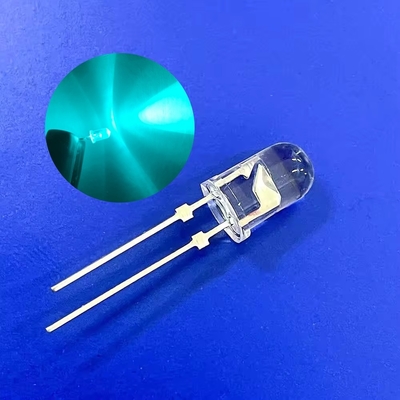 چراغ هشدار ترافیک 5 میلی متری دیود ال ای دی 500nm رنگ سبز آبی 13800mcd