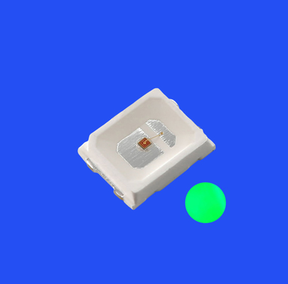 SMD2835 2.8x3.5mm رنگ سبز 520- 525nm 8-12LM 120 درجه لنز شفاف PCT براکت دیود نور