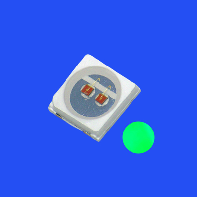 SMD3030 3.0x3.0mm رنگ سبز 520- 525nm 8-12LM 120 درجه لنز شفاف آب PCT برکت چیپ LED