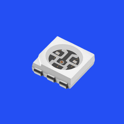 روشنایی بالا 5050 دیود LED RGB 5.0x5.0mm PCT براکت 120 درجه زاویه پرتو 6 پین لنز شفاف 0.2W تراشه SMD