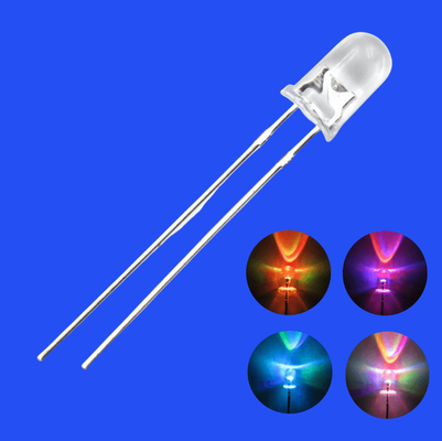 5mm RGB Full Color 3000-4000mcd Round Head Clear Lens 7 رنگ دیود درخشان سریع برای اسباب بازی ها