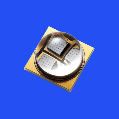 7.0*7.0mm 365-370nm دیود ال ای دی UV 60 درجه لنز شفاف دیود ال ای دی UVB