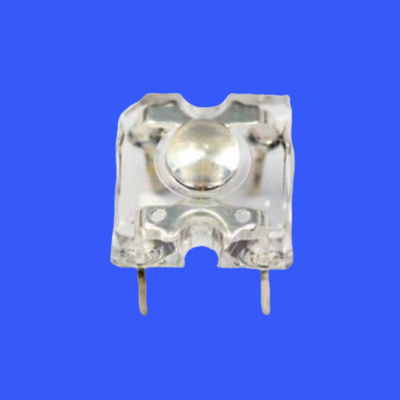 F5 0.5W رنگ زرد سوپر فلوکس پیرانا ال ای دی یکپارچه لنز شفاف 80 درجه ال ای دی 5 میلی متری برای چراغ های هشدار و پیکان